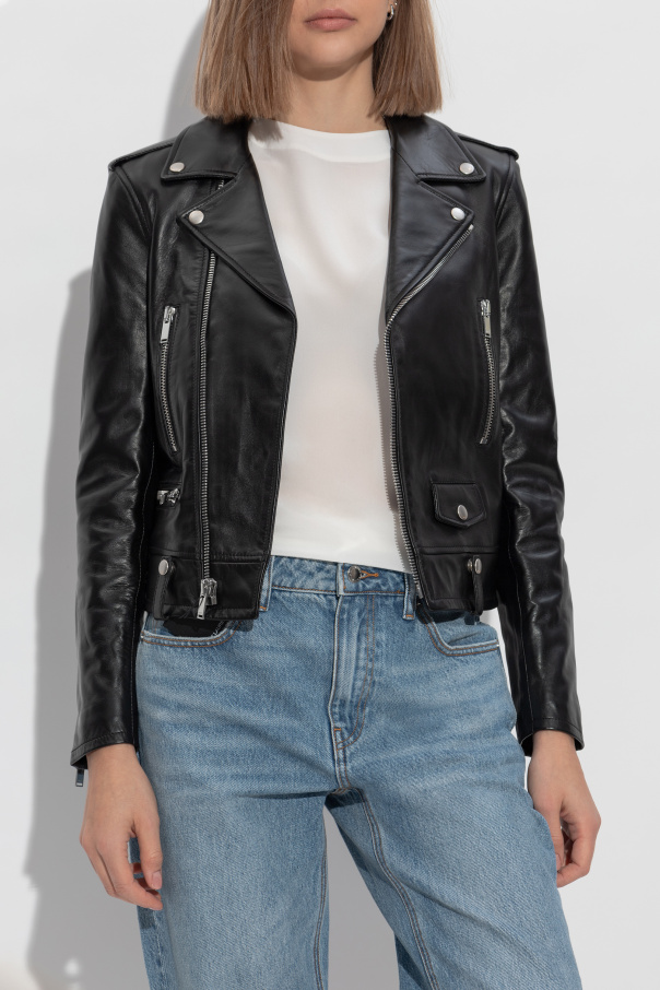 レザージャケット・コート Saint Laurent 'Motorcycle' biker jacket (481862Y5YA2 1000) Black Biker jacket Saint Laurent - Vitkac AS